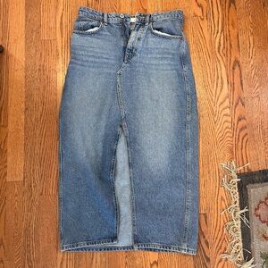 Mango Denim Midi Skirt